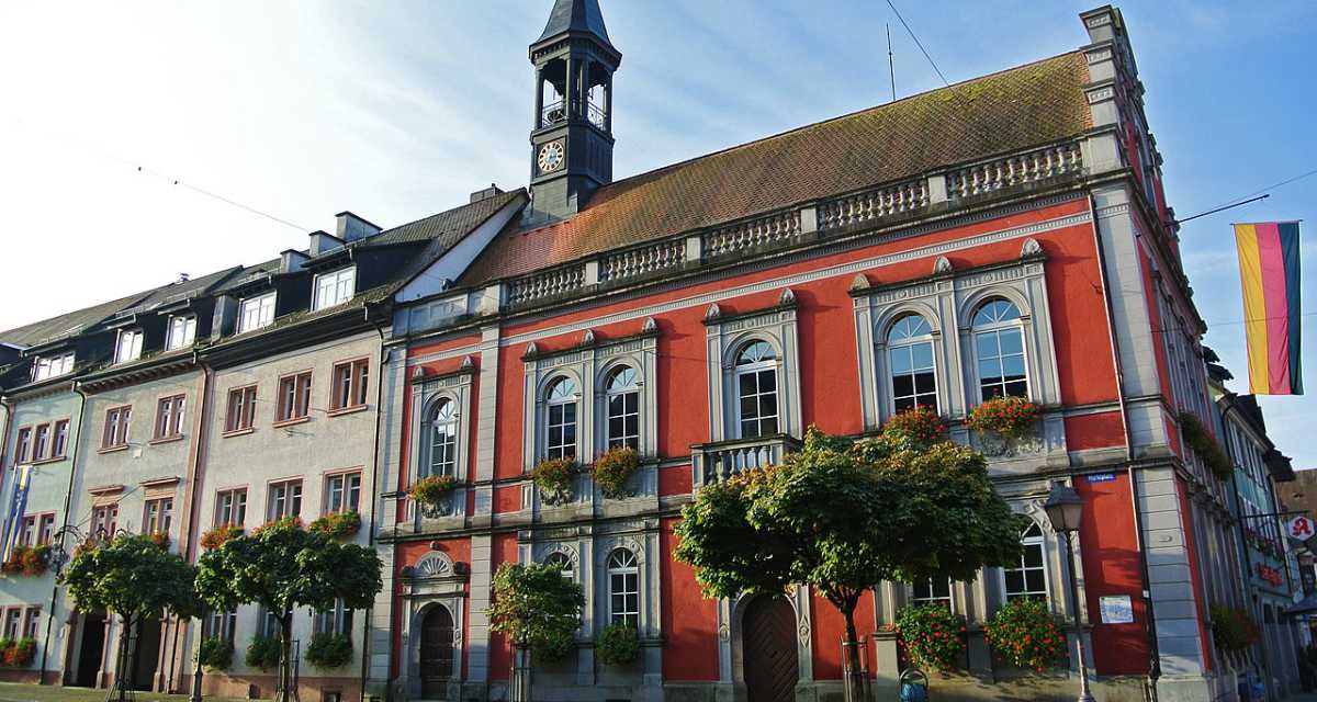 Das Rathausgebäude in Waldkirch.