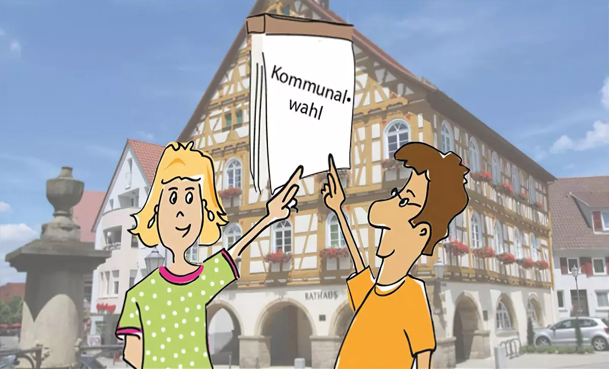 Die Kommunalwahlen einfach erklärt. Grafik: LpB BW