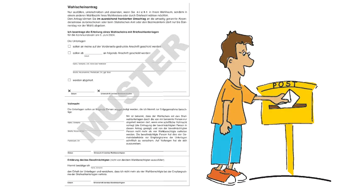Briefwahl. Grafik: Tamara Dubinin