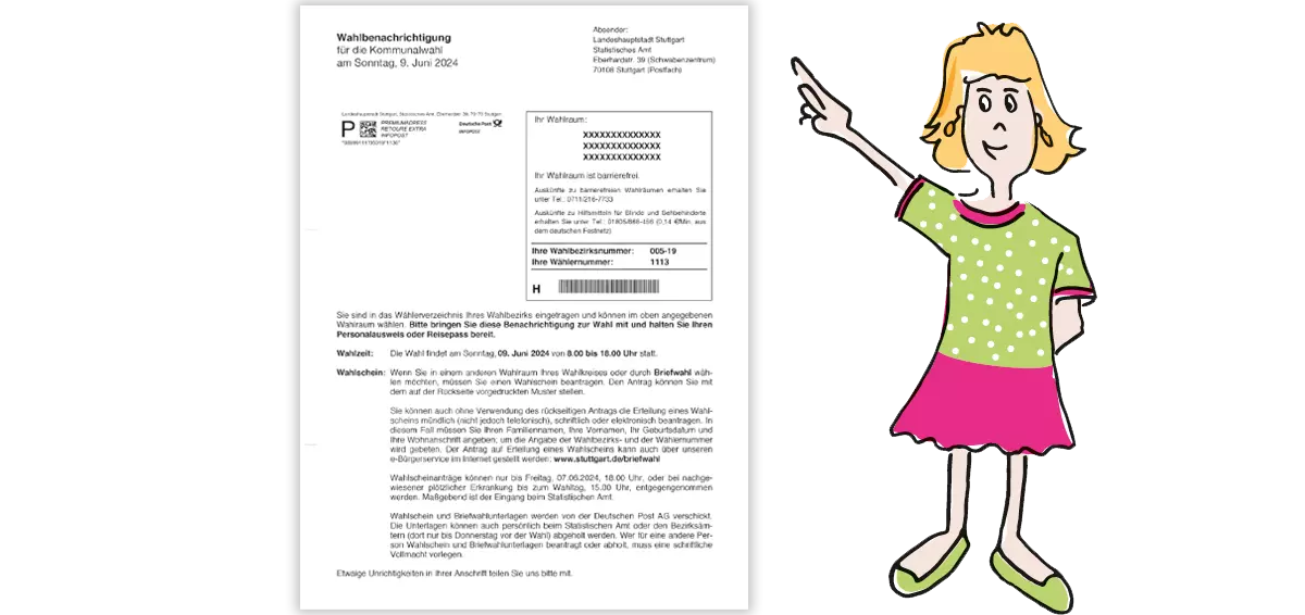 Wahlbenachrichtigung. Grafik: Tamara Dubinin