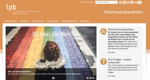 Darstellung der Start-Internet·seite zur Kommunal·wahl
