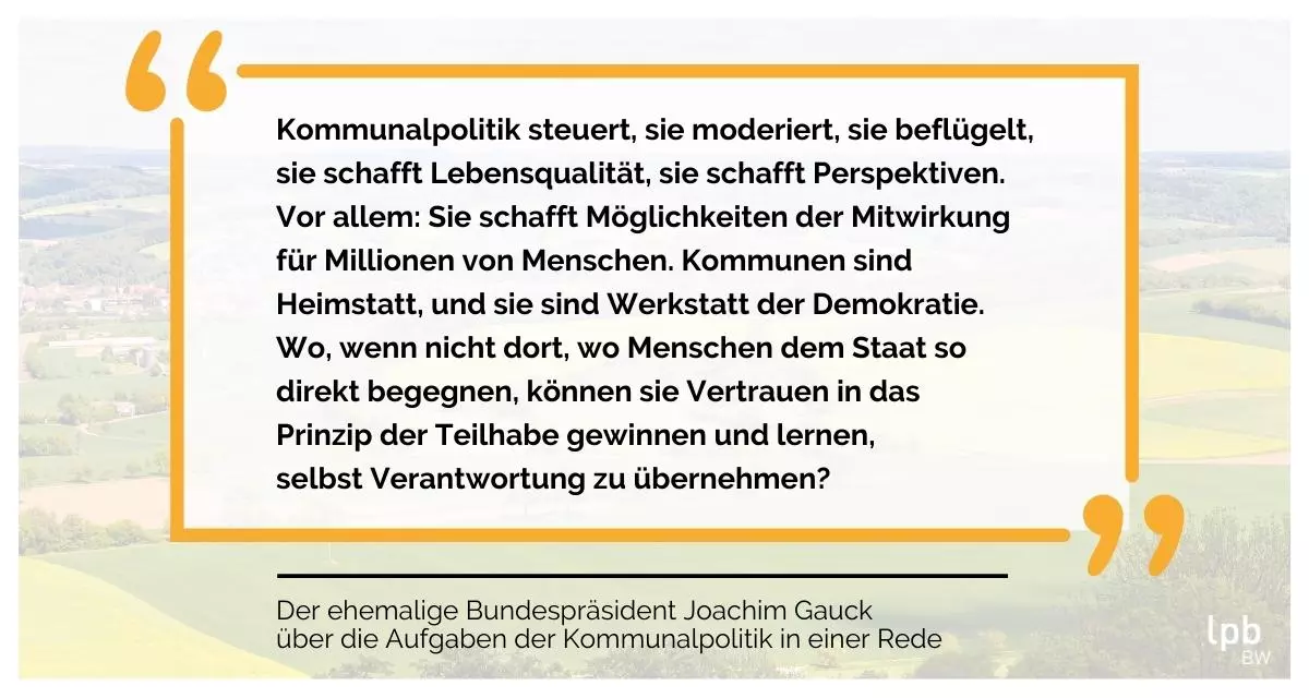 Zitat des ehemaligen Bundespräsidenten Joachim Gauck. Grafik: LpB BW via Canva