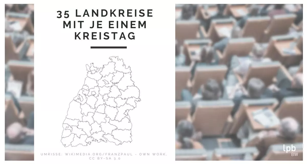 35 Landkreise mit je einem Kreistag